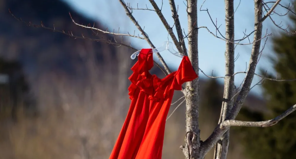 The Red Dress campaign honours the lives of Missing and Murdered Indigenous Women, Girls, and Two-Spirited People (MMIWG2S+).