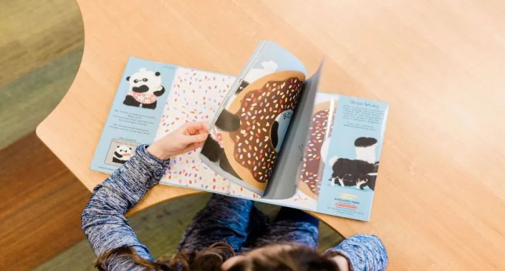 Child reading book