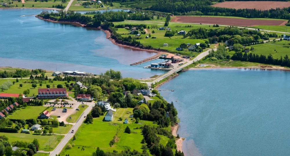 Aerial view of Stanley Bridge