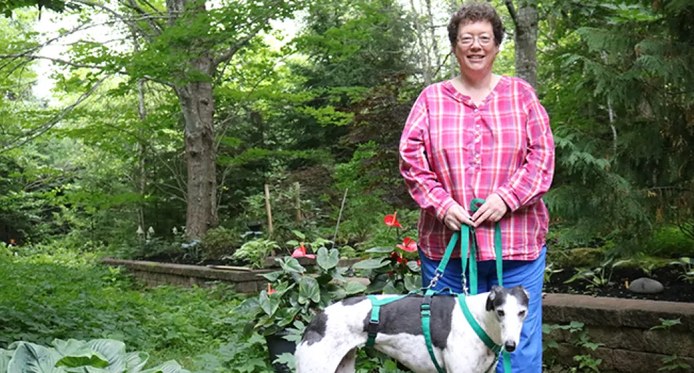 Dr. Rosemary Henderson and her dog Dr. Rosemary Henderson