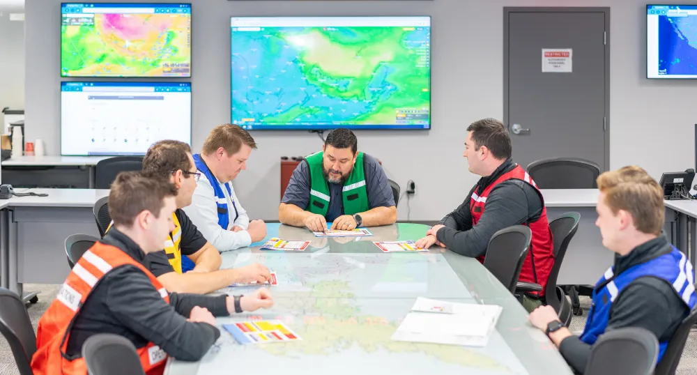 EMO Members of Emergency Measures Organization around planning table