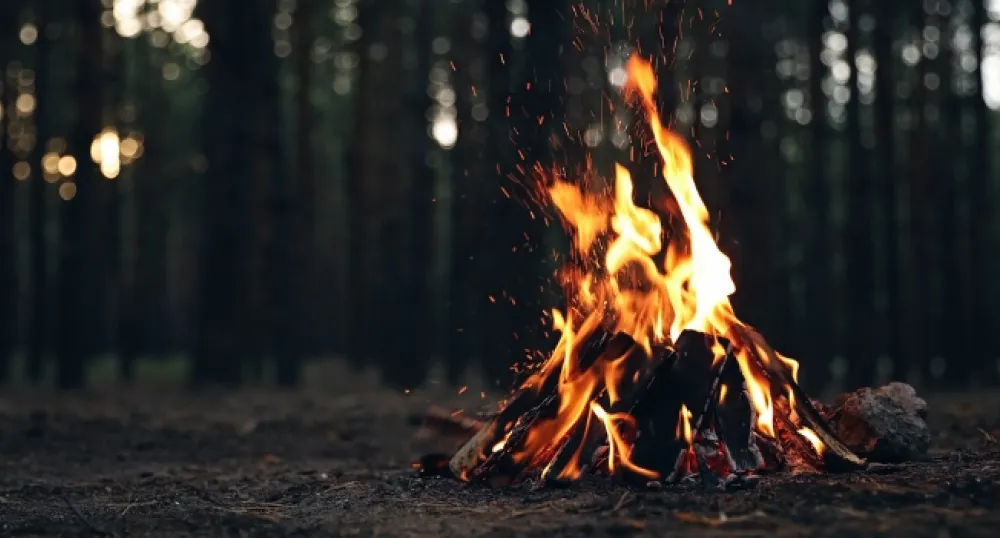 image of a recreational campfire