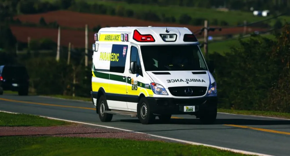 Ambulance Service Ambulance on PEI highway
