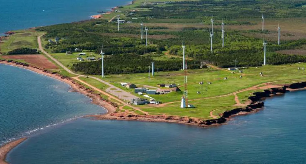 North Cape wind farm Aerial view of North Cape wind farm