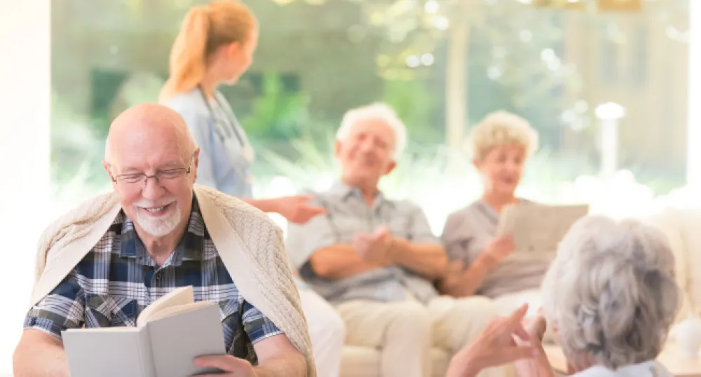 seniors sitting at a table