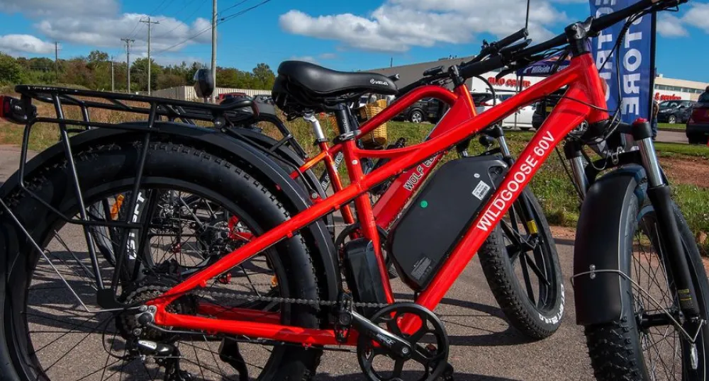 image of a bicycle in an outdoor bike rack