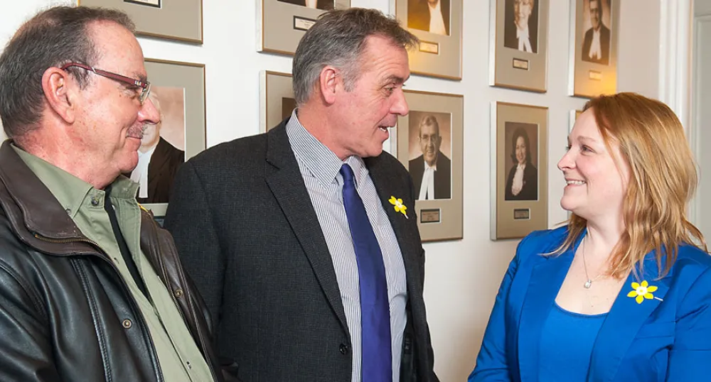 Peter Dunfield, Minister Robert Mitchell and Jayna Stokes
