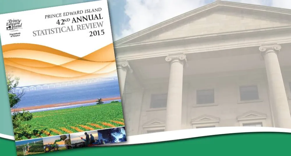 Cover of 2015 Annual Statistical review with image of Province House in background