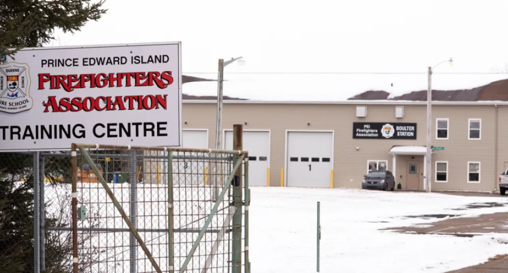 Photo of the outside of the PEI Fire School in Milton, PEI