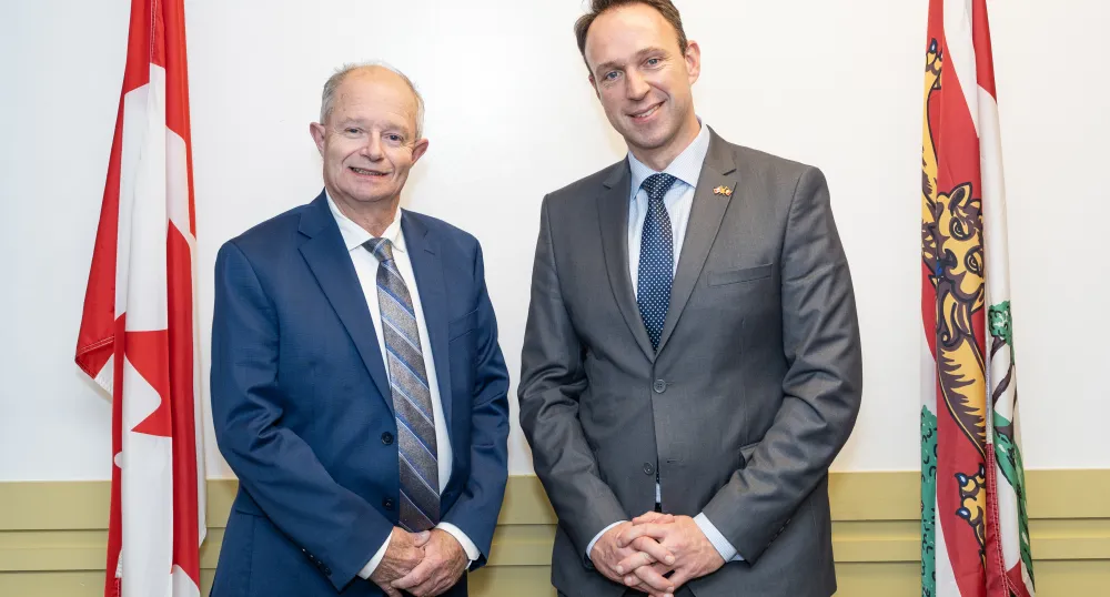 Minister Hudson and Belgian Ambassador