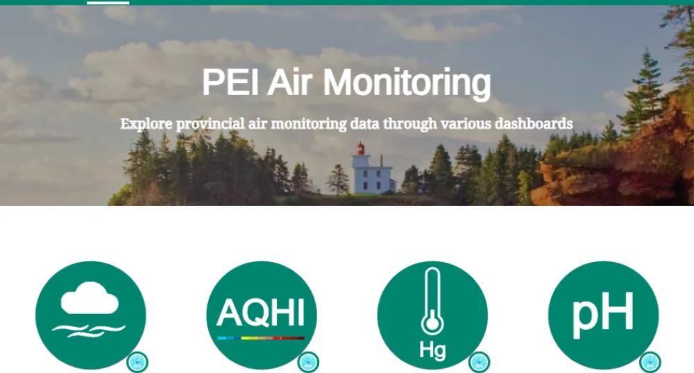 Splash image for PEI Air Monitoring Hub