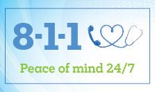 image with text &quot;8-1-1 Peace of mind 24/7&quot;