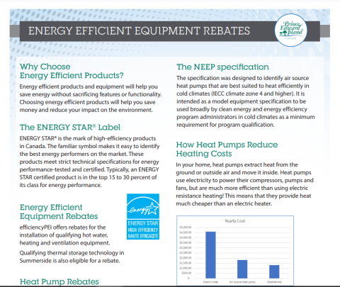 Thumbnail view of Energy Efficiency Equipment Rebates application form
