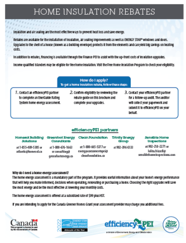 Thumbnail image of the home insulation program handout