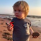 Link Morgan at the beach