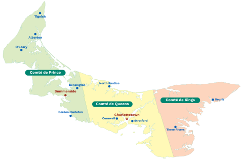 Map of PEI Counties