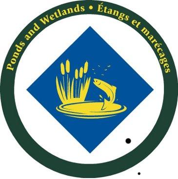 The Ponds and Wetlands sign includes a trout jumping to catch flying insects