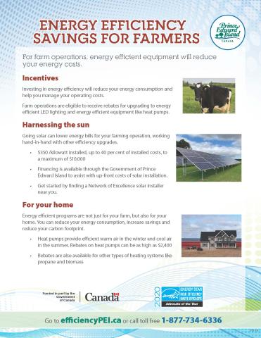 thumbnail picture of a poster describing energy efficiency help for farmers