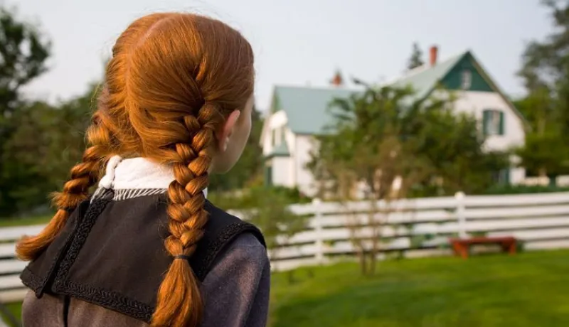 Anne of Green Gables looks at Green Gables