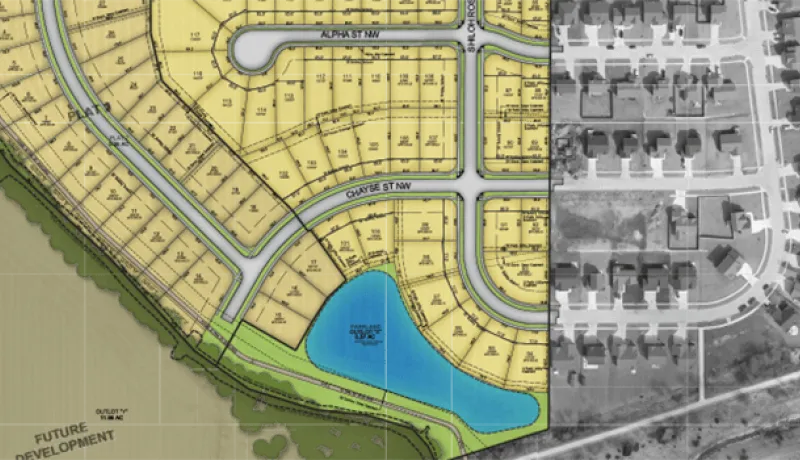 graphic banner of subdivision development plans