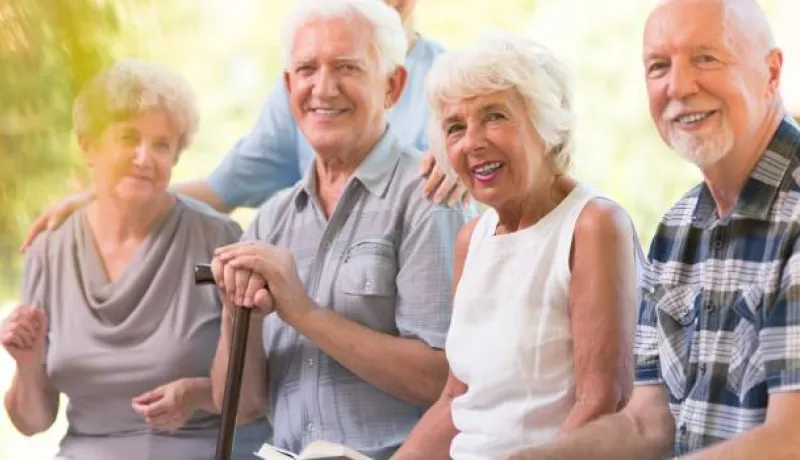 group of seniors smiling