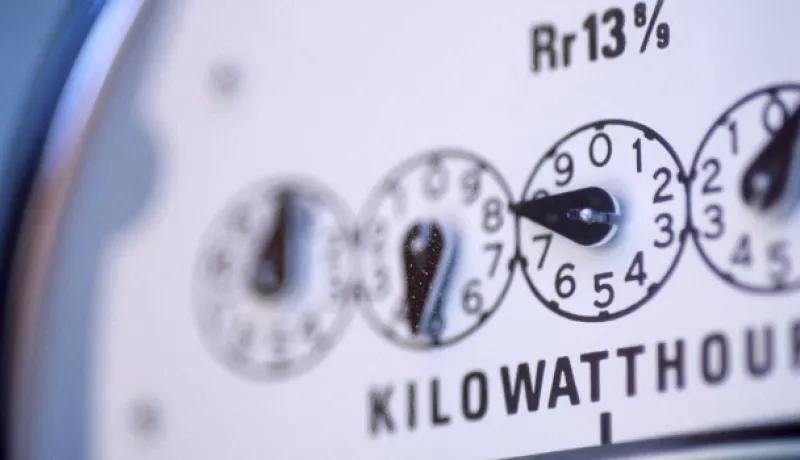 electric meter outside a home