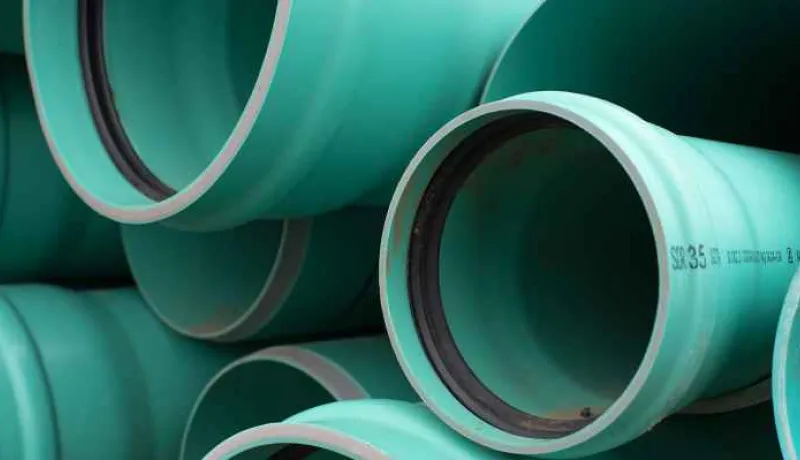 Stacked sewar and water pipes