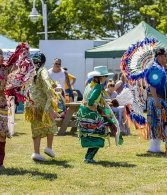 A group of Indigenous dancers.
