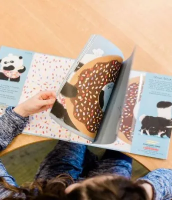 Child reading book