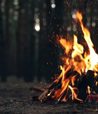 image of a recreational campfire