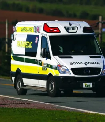 Ambulance on PEI highway