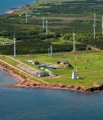Aerial view of North Cape wind farm