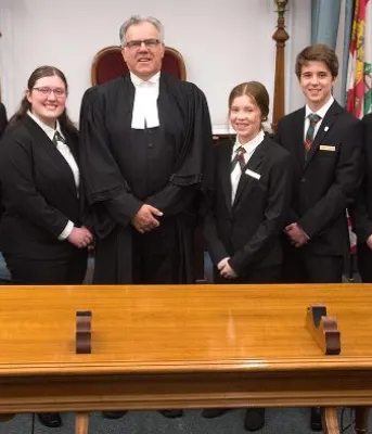 Group of Legislative Assembly of Prince Edward Island Pages and Speaker of the House 