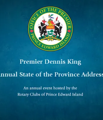 Image of Premier&#039;s coat of Arms and his name