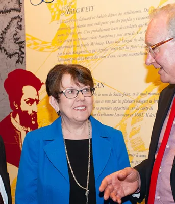 Minister Sonny Gallant, Claudette Thériault and Premier Wade MacLauchlan Minister Sonny Gallant, Claudette Thériault and Premier Wade MacLauchlan