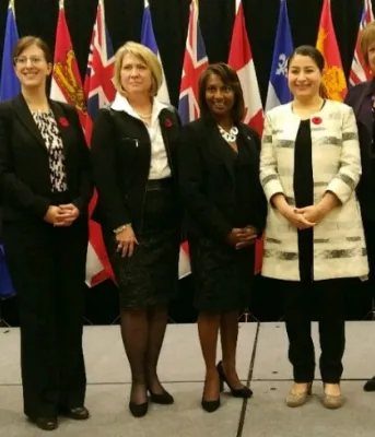 Photo shows line of ministers