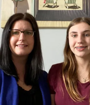 Crystal Ogden pictured with her daughter Cadence