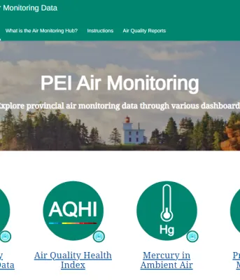 Splash image for PEI Air Monitoring Hub